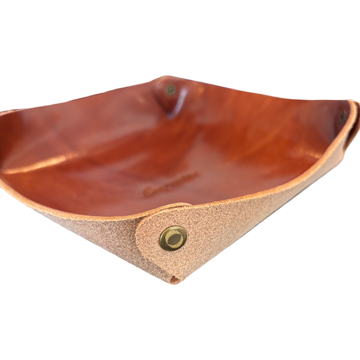 Leather Catch-All in Caramel