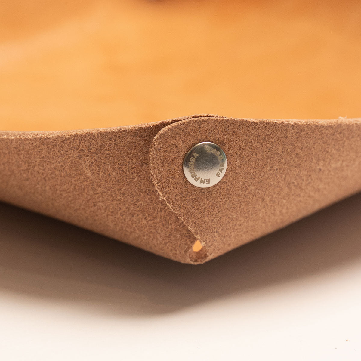 Leather Catch-All in Biscuit