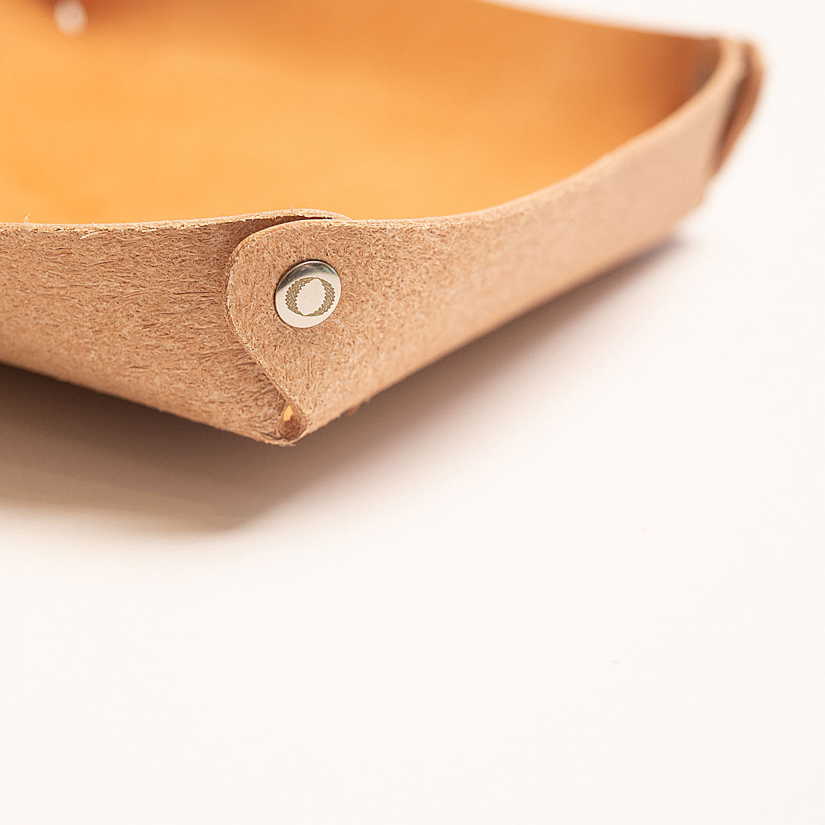Leather Catch-All in Biscuit