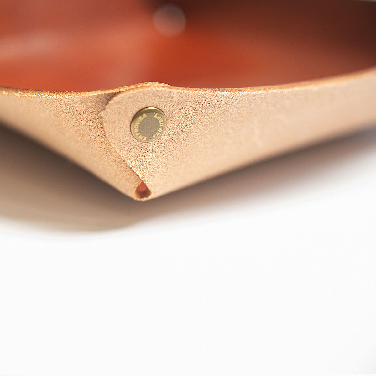 Leather Catch-All in Caramel